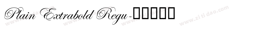 Plain Extrabold Regu字体转换